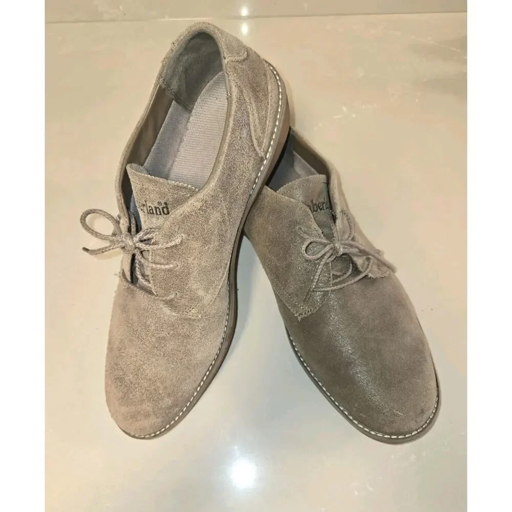 Timberland Men’s Taupe Suede Oxford Shoes Casual Lace Up Size 13